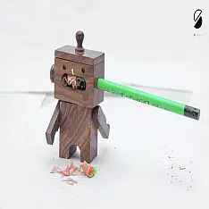 Lakdi . लकड़ी ~ Handmade Wooden - Male Sharpener