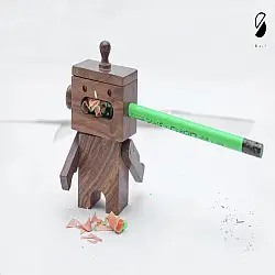 Lakdi . लकड़ी ~ Handmade Wooden - Male Sharpener