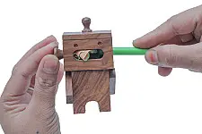 Lakdi . लकड़ी ~ Handmade Wooden - Male Sharpener