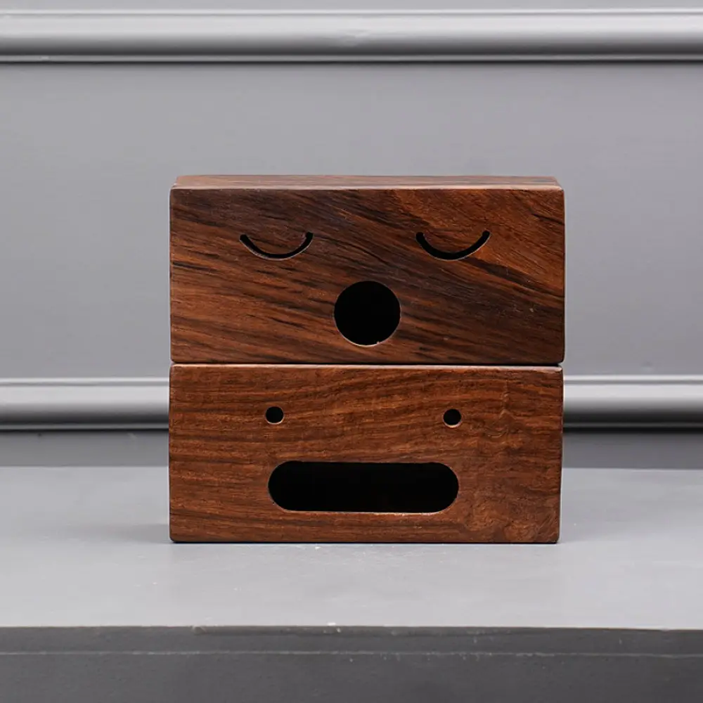 Online Handmade Wooden Double Side Tissue Box