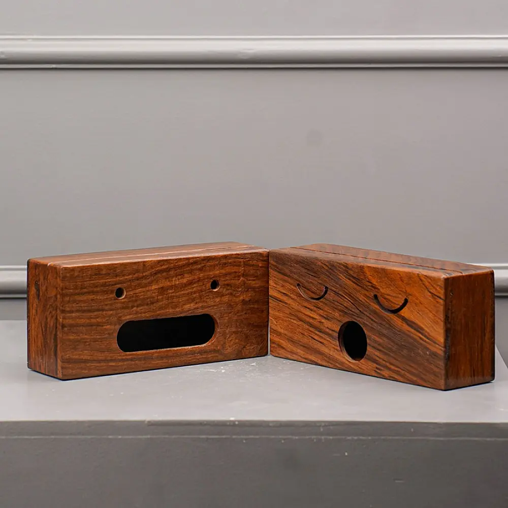 Online Handmade Wooden Double Side Tissue Box