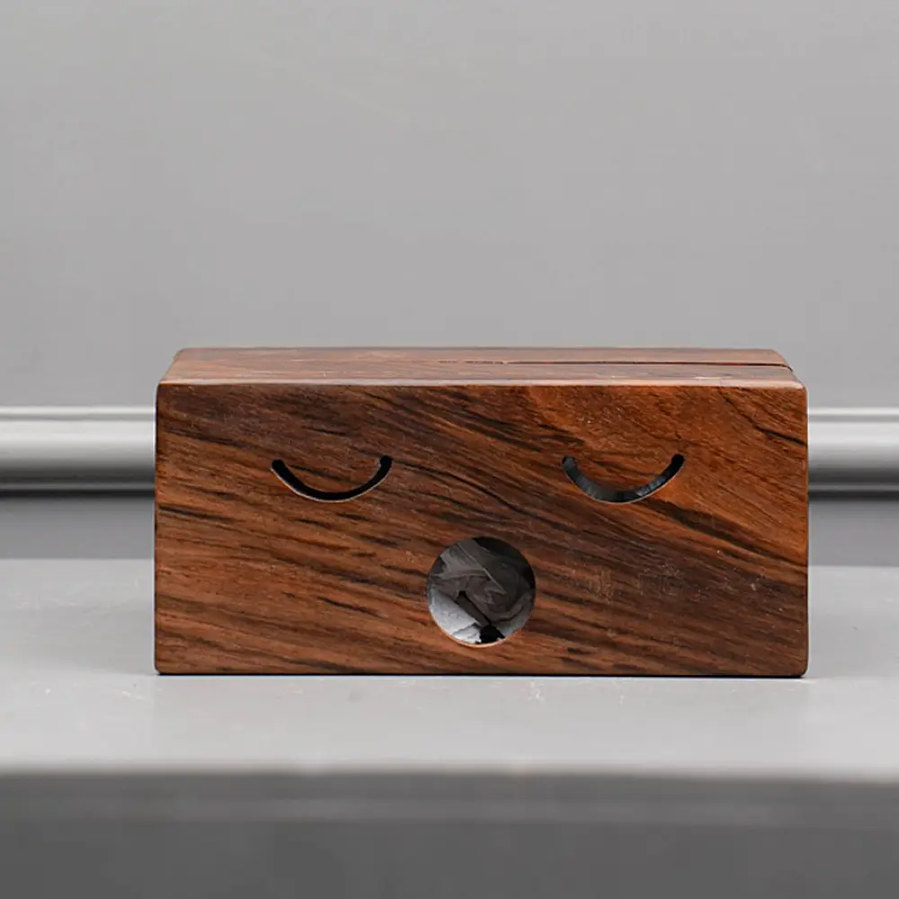 Online Handmade Wooden Double Side Tissue Box