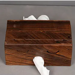Lakdi . लकड़ी ~ Handmade Wooden - Double Side Tissue Box