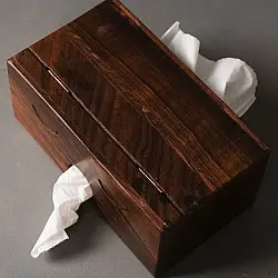 Lakdi . लकड़ी ~ Handmade Wooden - Double Side Tissue Box