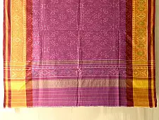 Rasika . रसिका ~ Handloom Patola Cotton Dupatta ~ Purple