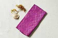 Rasika . रसिका ~ Patola Silk Stole ~ Orchid Pink Zig Zag