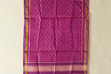 Rasika . रसिका ~ Patola Silk Stole ~ Orchid Pink Zig Zag