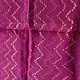 orchid pink pure silk patola stole with traditional white geometric zig zag pattern for women