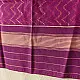orchid pink pure silk patola stole with traditional white geometric zig zag pattern for women