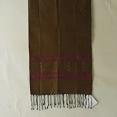 Tangaliya | Handloom Cotton Stole - Brown