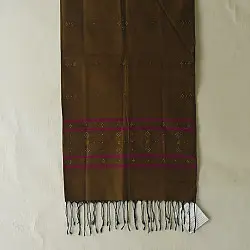 Tangaliya | Handloom Cotton Stole - Brown