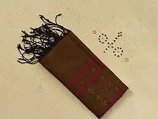 Tangaliya | Handloom Cotton Stole - Brown