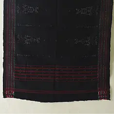 Tangaliya Woven Woollen Shawl | Black