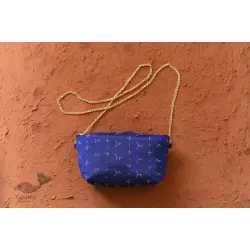 Dots & weaves ✣ Tangaliya Blue Sling Bag