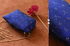Dots & weaves ✣ Tangaliya Blue Sling Bag