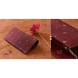 Dots & weaves ✣ Tangaliya Clutch - Maroon