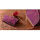shop handwoven cotton tangaliya purse Purple