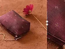 Dots & weaves ✣ Tangaliya Maroon Purse