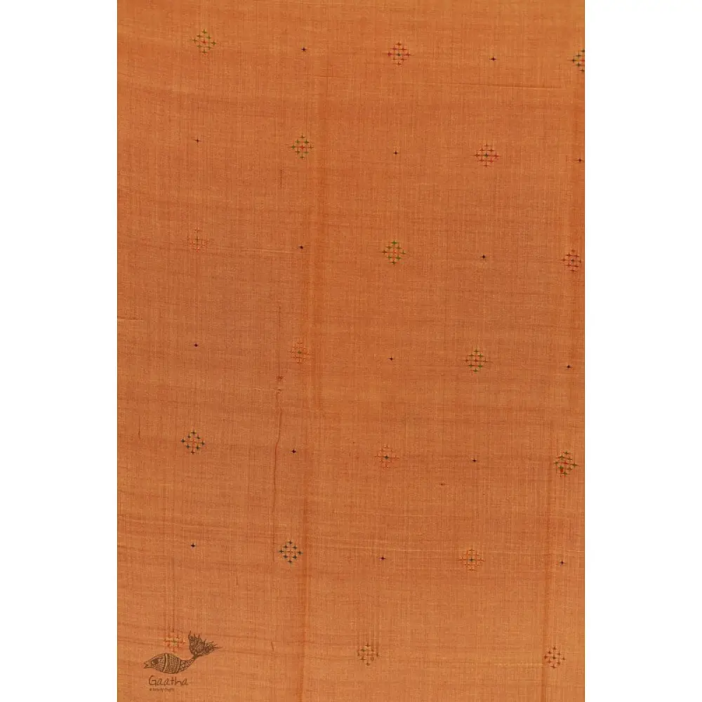 shop Handwoven Tangaliya Cotton dupatta Red & Orange