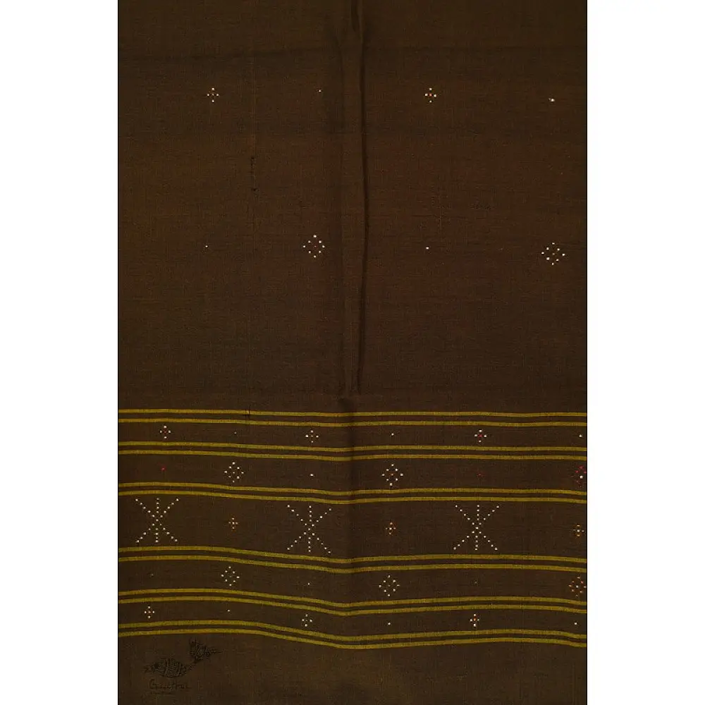 shop Handwoven Tangaliya Cotton dupatta Tobacco Brown