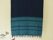 Gulmohar . गुलमोहर - Handwoven Tangaliya Cotton Dupatta - Blue