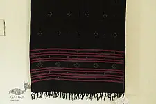 Gulmohar . गुलमोहर - Handwoven Tangaliya Cotton Dupatta - Black
