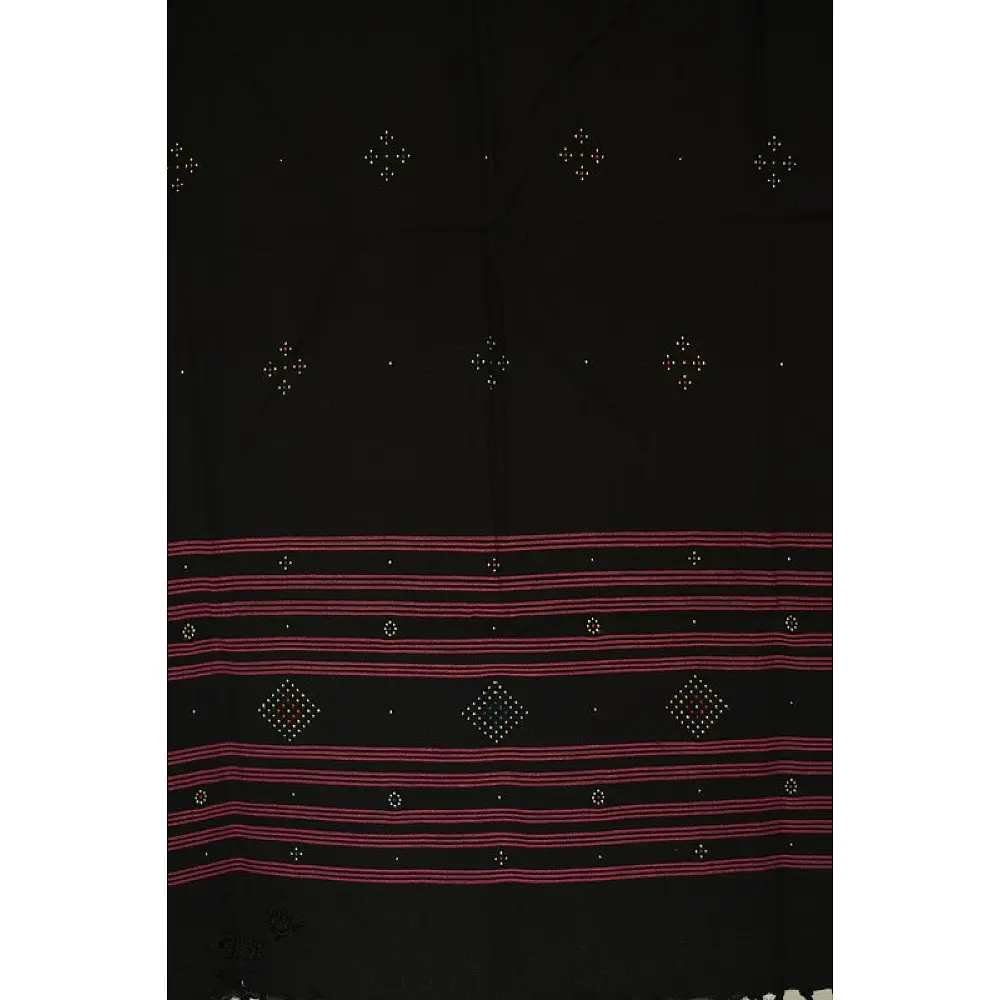 shop Handwoven Tangaliya Cotton Black dupatta