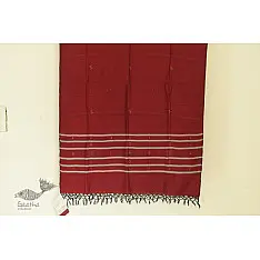 Gulmohar . गुलमोहर - Handwoven Tangaliya Cotton Dupatta - Maroon