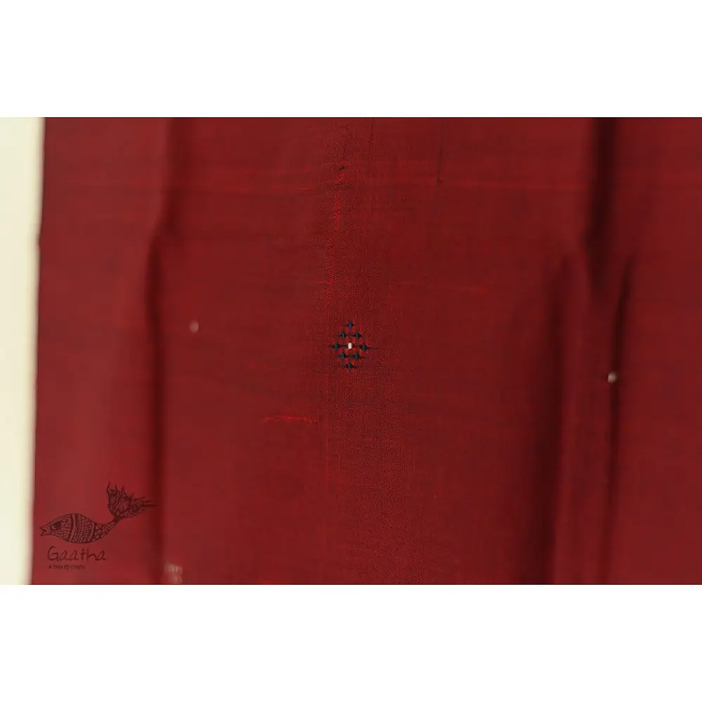 shop Handwoven Tangaliya Cotton Maroon dupatta