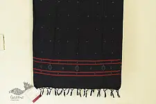 Gulmohar . गुलमोहर - Handwoven Tangaliya Cotton Dupatta - Navy Blue