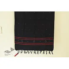 Gulmohar . गुलमोहर - Handwoven Tangaliya Cotton Dupatta - Navy Blue