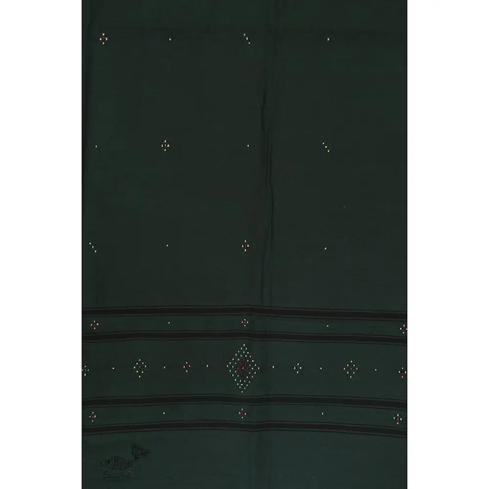 shop Handwoven Tangaliya Cotton dupatta Bottle Green