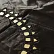 Embroidered Blouse Piece ( Unstitched )  - Black Mashru / Satin Fabric
