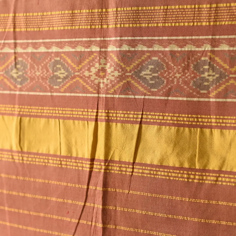 shop Handloom Cotton patola ikat Brick Red dupatta