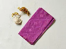 Rasika . रसिका ~ Patola Pure Silk Stole ~ Magenta Diamond