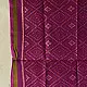plum purple pure silk patola stole with traditional diamond geometric pattern for women