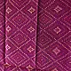 plum purple pure silk patola stole with traditional diamond geometric pattern for women