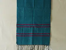 Tangaliya | Handloom Cotton Stole - Ocean Teal