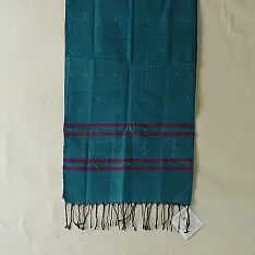 Tangaliya | Handloom Cotton Stole - Ocean Teal