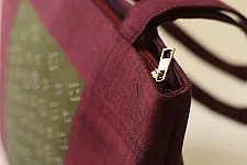 Dots & weaves ~ Tangaliya Shoulder Bag | Maroon & Green 
