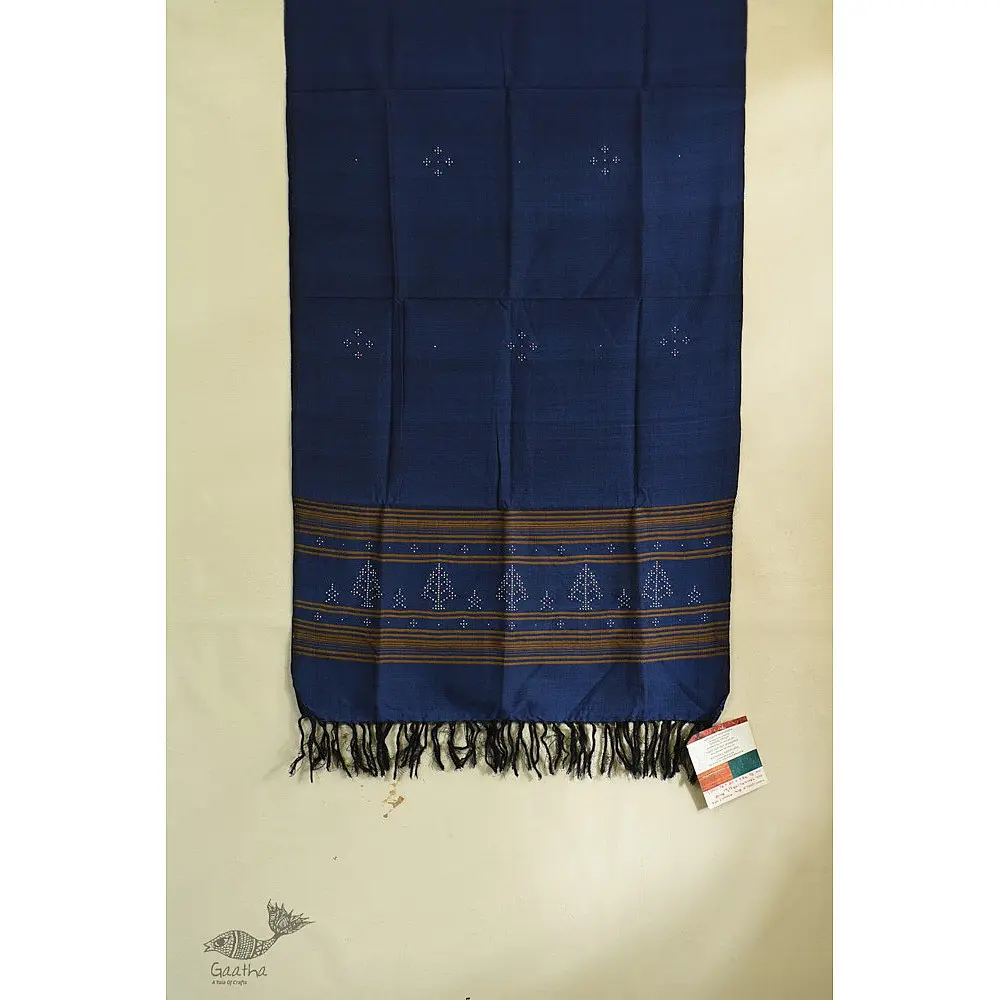 shop tangaliya cotton stole Blue