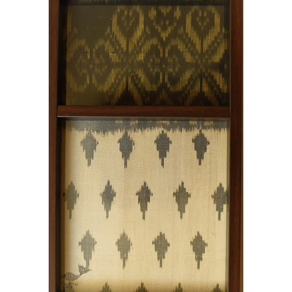 buy Patola Silk ~ Black & White Serving Tray