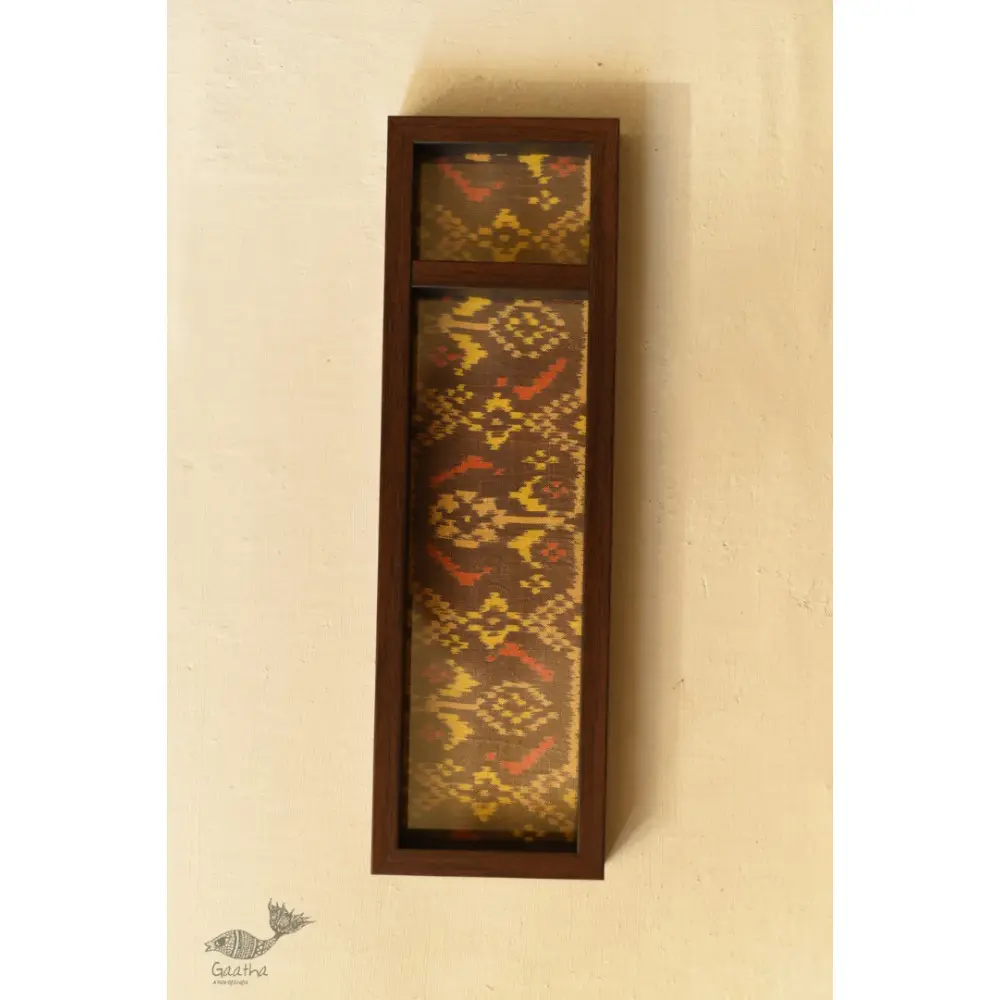 buy Patola Silk ~ golden Serving Tray