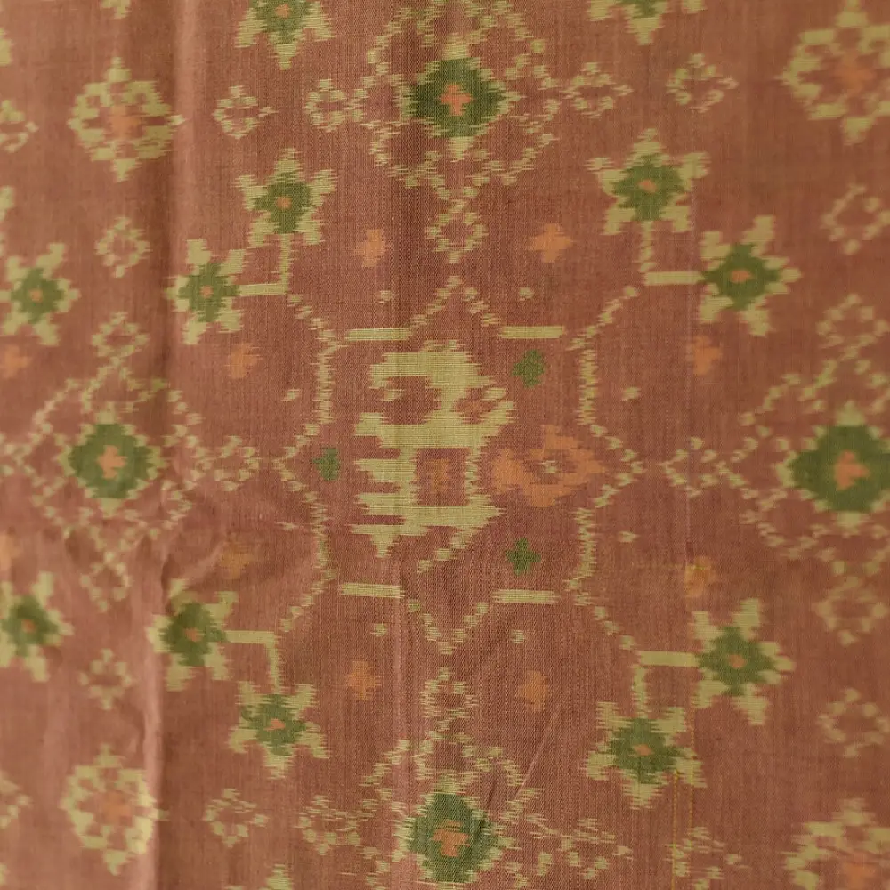 shop Handloom Cotton patola ikat dupatta - Elephant Motif