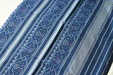 Champa - Chakli . चंपा - चकली | Handwoven Patola Cotton Saree - Blue
