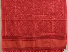 Vasant . वसंत | Handwoven Woolen Patola Shawl ~ Peach