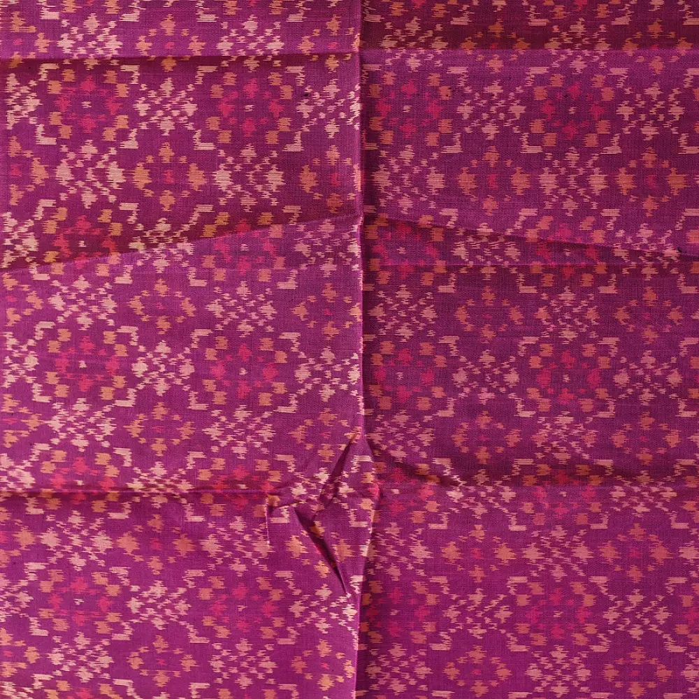 orchid purple pure silk patola stole with traditional phoolbati floral motifs for women