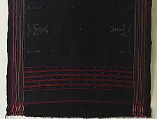 Handwoven Tangaliya Wool Shawl | Black