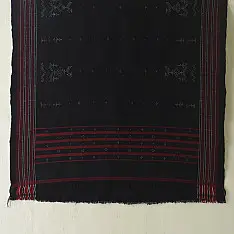 Handwoven Tangaliya Wool Shawl | Black