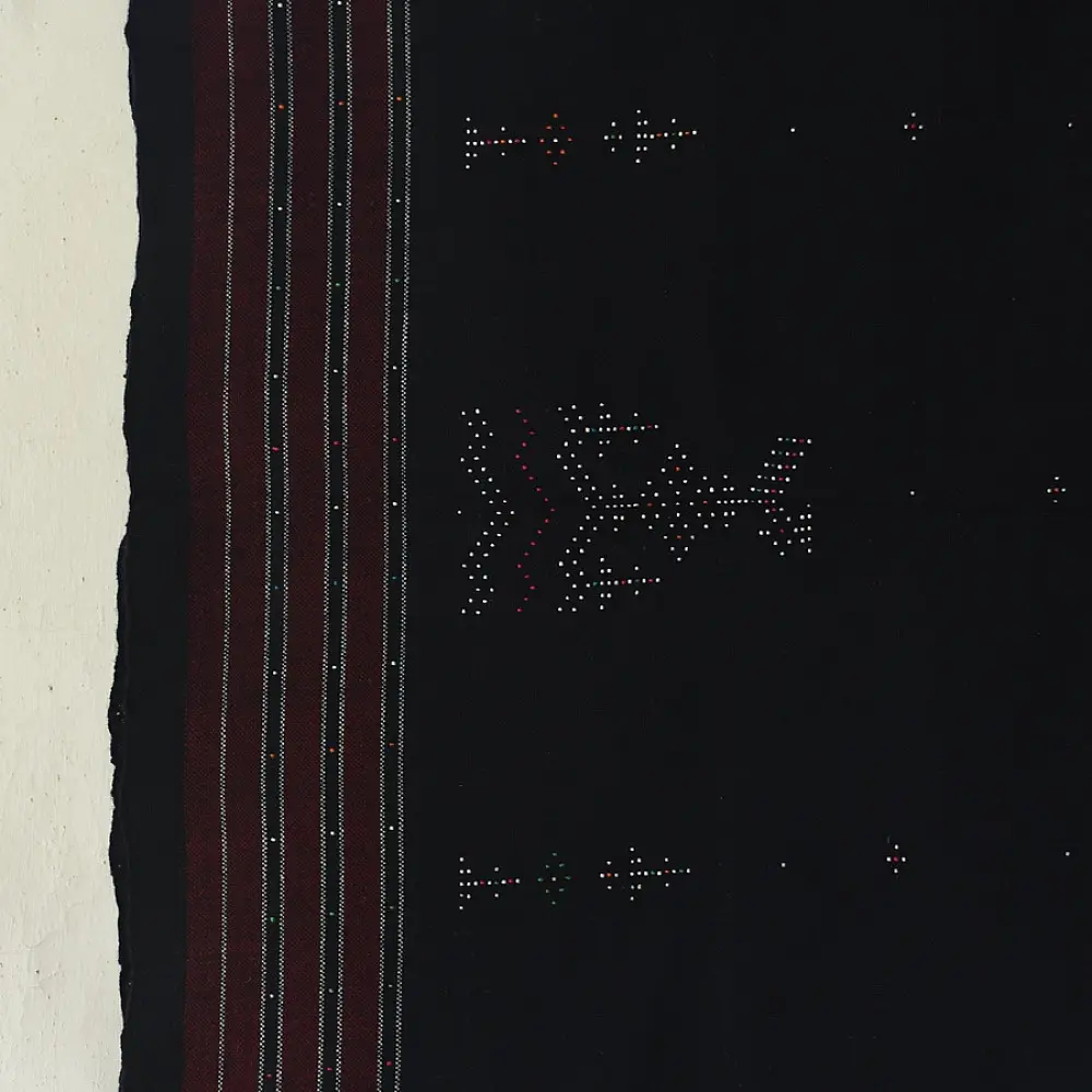 shop Handloom Woolen Tangaliya black shawl - unisex